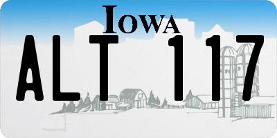 IA license plate ALT117