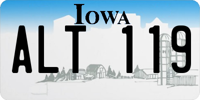 IA license plate ALT119
