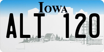 IA license plate ALT120