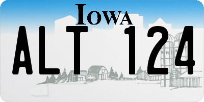 IA license plate ALT124
