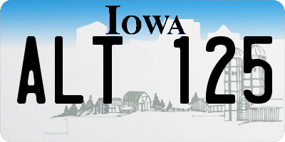 IA license plate ALT125