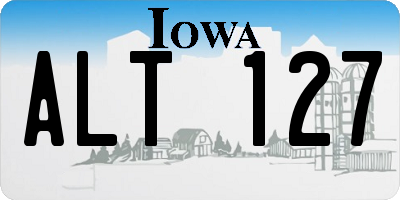 IA license plate ALT127