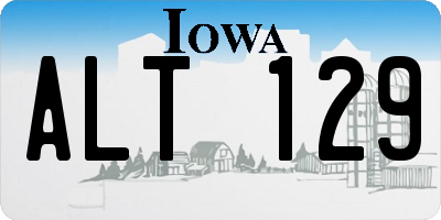 IA license plate ALT129