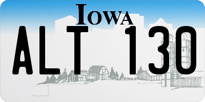 IA license plate ALT130