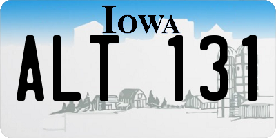 IA license plate ALT131