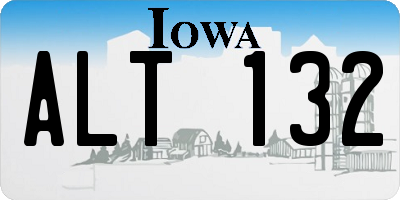 IA license plate ALT132