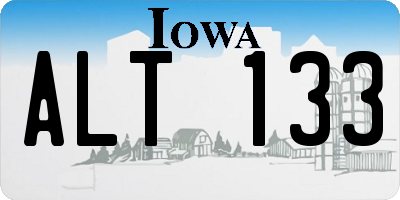 IA license plate ALT133