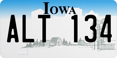IA license plate ALT134