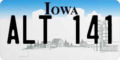IA license plate ALT141
