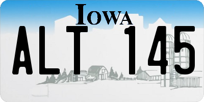 IA license plate ALT145