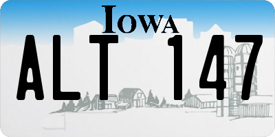 IA license plate ALT147