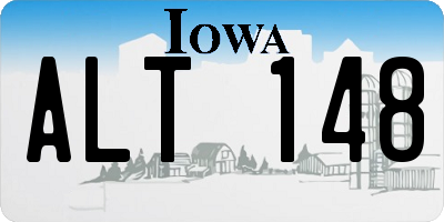 IA license plate ALT148