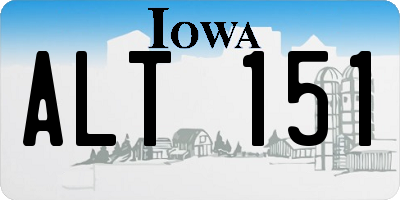 IA license plate ALT151