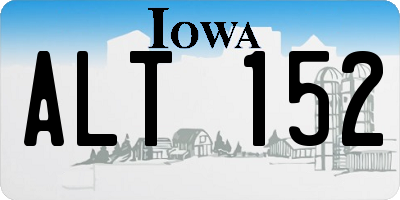 IA license plate ALT152