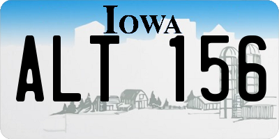 IA license plate ALT156