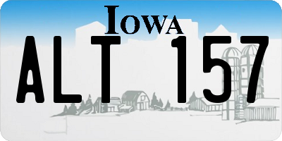 IA license plate ALT157