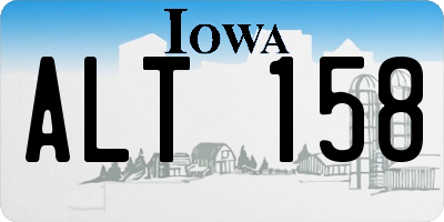 IA license plate ALT158