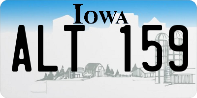 IA license plate ALT159