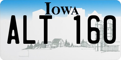 IA license plate ALT160
