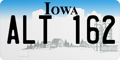 IA license plate ALT162