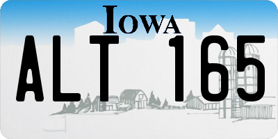 IA license plate ALT165