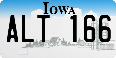 IA license plate ALT166