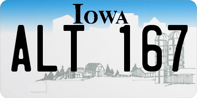 IA license plate ALT167