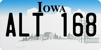 IA license plate ALT168