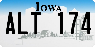 IA license plate ALT174