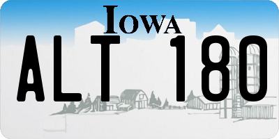 IA license plate ALT180