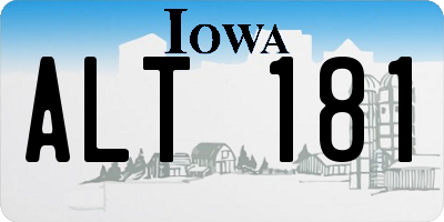 IA license plate ALT181