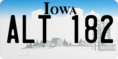 IA license plate ALT182