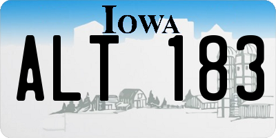 IA license plate ALT183