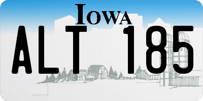 IA license plate ALT185