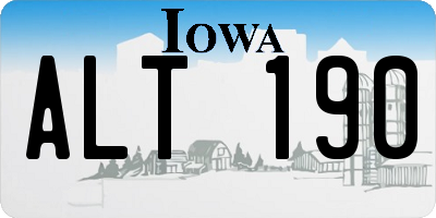 IA license plate ALT190