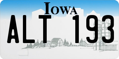 IA license plate ALT193