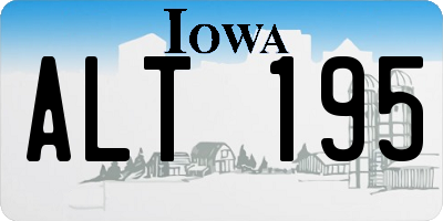 IA license plate ALT195