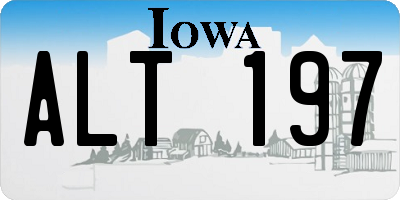 IA license plate ALT197