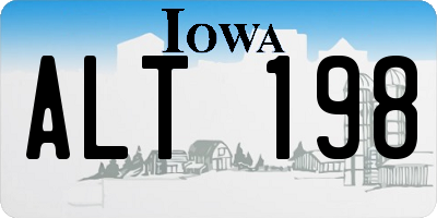 IA license plate ALT198