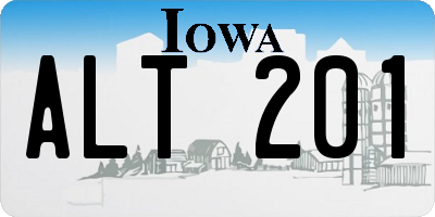 IA license plate ALT201