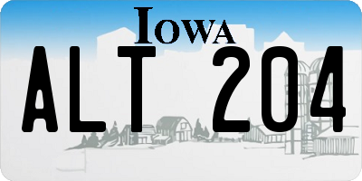 IA license plate ALT204