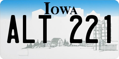 IA license plate ALT221