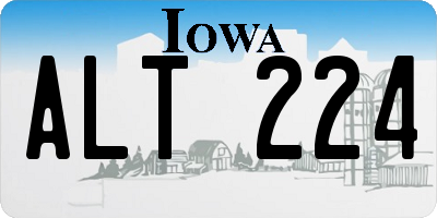 IA license plate ALT224
