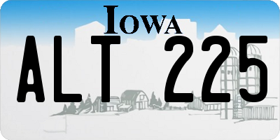 IA license plate ALT225