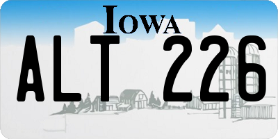 IA license plate ALT226