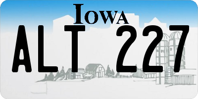 IA license plate ALT227