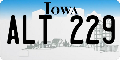 IA license plate ALT229