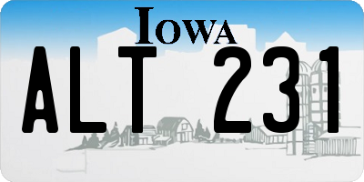 IA license plate ALT231