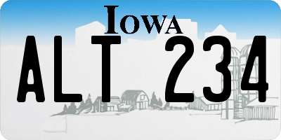 IA license plate ALT234