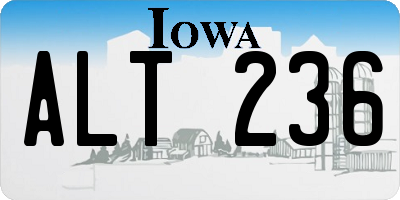 IA license plate ALT236